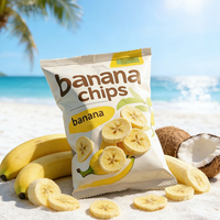 Sachets d'emballage alimentaire personnalisés en aluminium imprimé pour plantains, bananes, chips et snacks