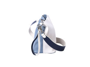 Luxury Top Grain Leather Lady's <b>Shoulder</b> <b>Bag</b> Premium Fashionable Blue and <b>White</b> Contrasting Craftsmanship Sling <b>Bag</b> - Product Image 3
