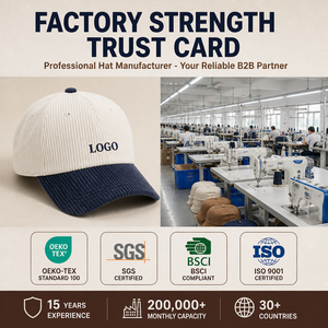 Gorra de béisbol de pana con bloques de color, estilo vintage, suave, transpirable, con visera firme, ajustable 56-60cm, logotipo personalizado, OEM, venta al por mayor, MOQ bajo - Product Image 6