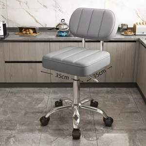 Silla de Peluquería con Respaldo, Altura Ajustable de 35 cm, Bomba Hidráulica, Silla de Barbero para Salón y Uso Doméstico - Product Image 1