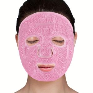 Masque de glace réutilisable, masque froid à billes de gel, compression chaude et froide pour l'œdème, la récupération après chirurgie, les maux de tête, les soins post-laser - Product Image 1