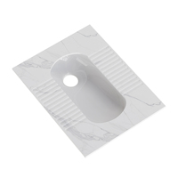 Toilette accroupie en céramique antidérapante de qualité supérieure avec conception de plaque de roche-Prix d'usine direct pour les luminaires de salle de bain et de WC (OEM/ODM accepté)