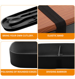 Lonchera de Estilo Japonés con Logotipo Personalizado, Lonchera de Plástico de Doble Capa de Gran Capacidad para Trabajadores de Oficina, Apta para Microondas, con Bolsa - Product Image 5