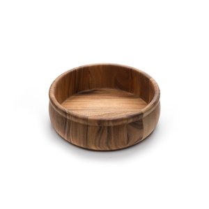 Cuenco de madera tallado a mano, cuenco de madera maciza natural para servir ensaladas, frutas, aperitivos, decoración de mesa de comedor y cocina - Product Image 1