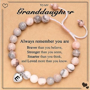 Pulsera de Piedras Naturales de Cebra Rosa de 8mm para Comercio Transfronterizo, Regalo Unisex para el Día de San Valentín - Product Image 3