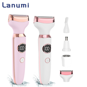 Lanumi 253 <span class=keywords><strong>Rasoir</strong></span> 4 en 1 pour femmes, tondeuse pour poils de nez, épilation du corps, tondeuse à sourcils, <span class=keywords><strong>rasoir</strong></span> pour le <span class=keywords><strong>visage</strong></span>, kit de toilettage 7000 tr/min - Product Image 1