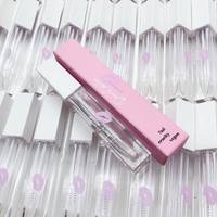 Tube de brillant à lèvres carré personnalisé 7 ml, emballage cosmétique transparent pour brillant à lèvres