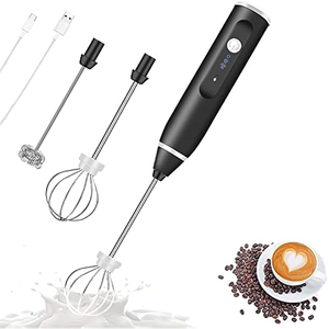 Mousseur à lait électrique manuel automatique, écologique, en plastique noir ABS+PC, outils pour café et thé - Product Image 1