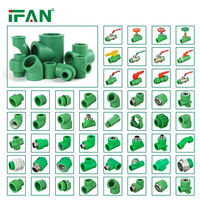 IFAN échantillon gratuit PPR raccords de tuyauterie d'eau matériel de plomberie DIN 8077 PN25 raccords de tuyauterie PPR flexibilité raccords PPR