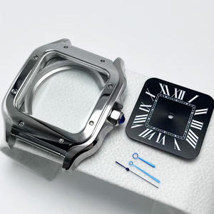 Caja <span class=keywords><strong>de</strong></span> Reloj Cuadrada <span class=keywords><strong>de</strong></span> 38 mm Personalizada ODM/OEM, Resistente al Agua, Hecha <span class=keywords><strong>de</strong></span> Acero Inoxidable, con Esfera <span class=keywords><strong>de</strong></span> 27 mm, Apta para Movimiento NH35/NH34/NH36 - Product Image 2