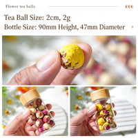 Thé en fleurs Dragon Balls en fleurs, fleurs séchées naturelles chinoises faites à la main, format mini, emballage en bouteille, marque privée, thé aromatisé, vente en gros