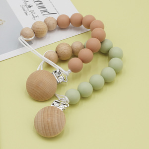 Nouvelle arrivée non toxique sans Bpa perles de silicone dentition infantile chaîne factice bébé sucette chaîne Clip - Product Image 4