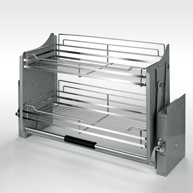 NEW Kitchen Storage Basket Lift Elevator Basket Over Refrigerator Space manufacturer from China Alibaba Supplier
