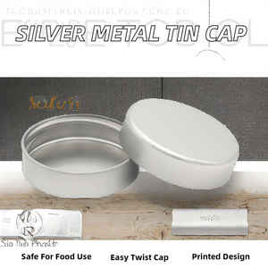 Tapas de Rosca de Metal Plateado Liso, Tapas Unishell para Frascos de Boca Ancha, Grado Alimenticio - Product Image 2