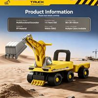 Mainan Excavator Penggali Multifungsi untuk Anak-Anak dengan Lampu LED dan Mekanisme Geser - Kendaraan Teknik untuk Usia 1-5 Tahun