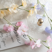Fleurs artificielles en plastique de haute qualité à 7 têtes, fleurs décoratives roses pour la décoration de la maison et du bureau