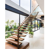 Escalier flottant en bois moderne CBMMART Escaliers droits