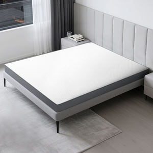 Matelas à ressorts en mousse hypoallergénique à soutien, taille simple, enroulable en boîte, fermeté moyenne, pour usage hôtelier, design moderne, blanc, anti-acariens - Product Image 1
