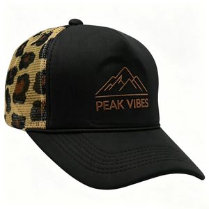 Casquette de baseball en maille à imprimé léopard, personnalisable avec logo, ajustable et respirante, pour femmes et hommes, vente en gros - Product Image 2