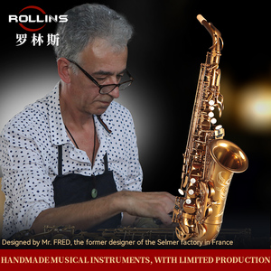Instruments de musique Haute F #   Saxophone <span class=keywords><strong>alto</strong></span> Eb Key Golden Lacquer, le son est magnétique et chaud, 9902 - Product Image 6