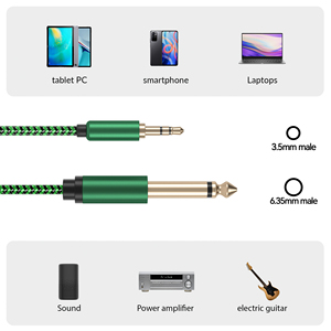 <span class=keywords><strong>Cable</strong></span> <span class=keywords><strong>Auxiliar</strong></span> de Audio de 3.5mm <span class=keywords><strong>a</strong></span> 6.35mm, <span class=keywords><strong>Cable</strong></span> Jack Macho de 3.5 <span class=keywords><strong>a</strong></span> 6.35 para Guitarra, Afinador, Amplificador, Reproductor de CD - Product Image 3