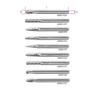 BETA - 004260338 Mini fraises rotatives en métal dur-EAN 8014230864587 FORETS MAÇONNERY DRILL BITS - Product Image 1