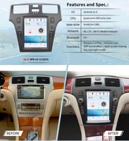 Autoradio multimédia Android avec GPS pour Lexus ES 2002-2005, écran d'affichage, Carplay, Bluetooth, WiFi