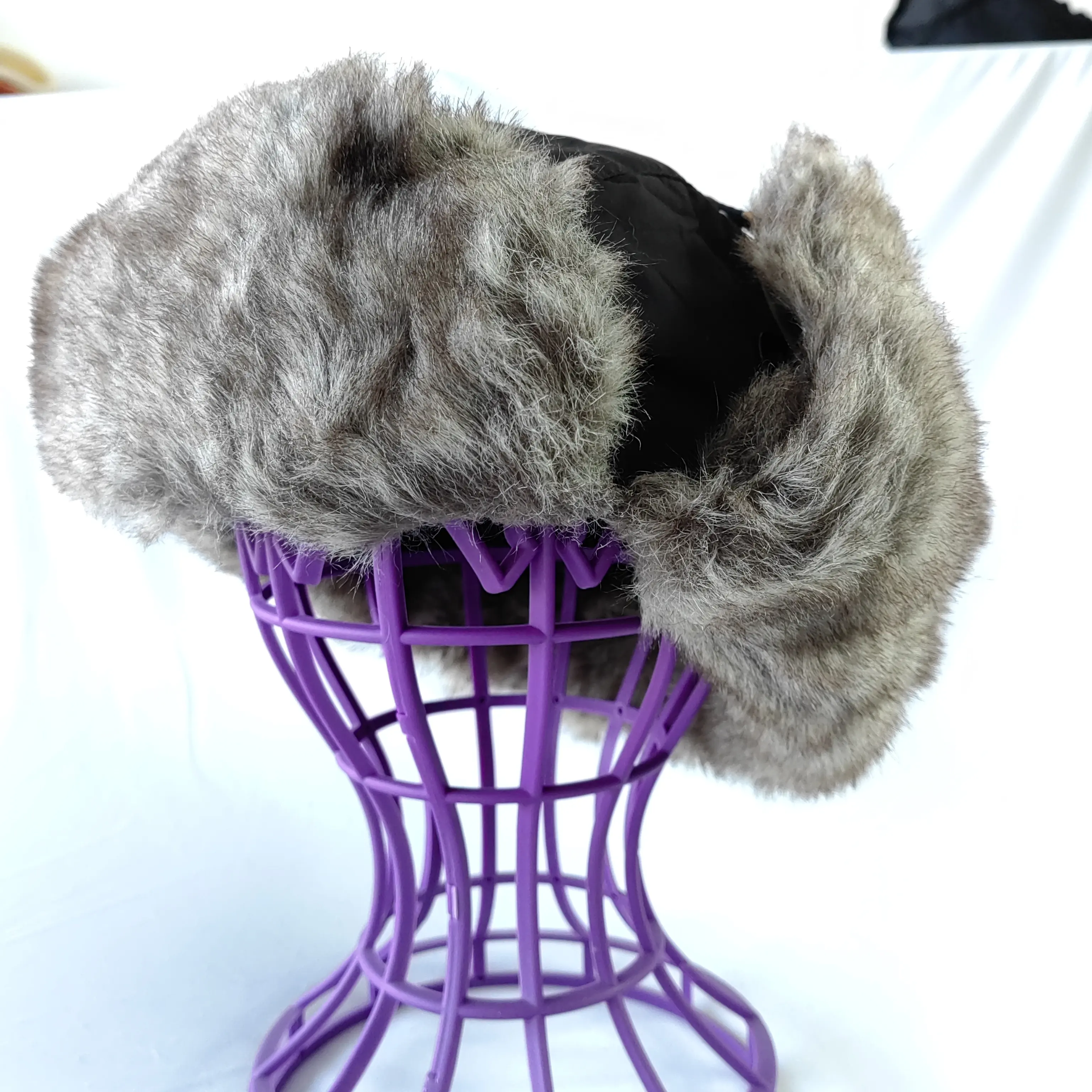 Cappello bomber trapper in pelliccia sintetica con logo personalizzato cappello in pelliccia russa con fodera imbottita calda spessa
