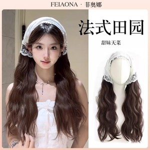 วิกผมลอนยาวแบบลูกไม้ลายระลอกน้ำ วิกผมลอนเล็กเต็มศีรษะสำหรับผู้หญิงทุกรูปหน้า - Product Image 2