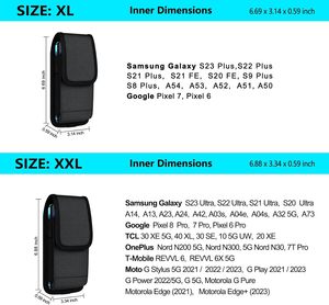 Điện thoại di động Pouch Nylon Holster trường hợp tương thích với Samsung Galaxy S25/S24/S23/S22/S21/S20/S10/S9/S8 cộng với & FE A54 A53 A52 A51 A50 - Product Image 2