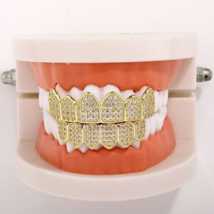 Full Diamond Plated Real <strong>Gold</strong> Zircon Geometric Braces Hot Halloween Explosions Vampire Fangs Hip Hop Wholesale - Product Image 1