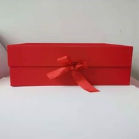 Boîte cadeau pliable en stratifié couleur unie, vente en gros, commerce extérieur transfrontalier, boîte cadeau monobloc