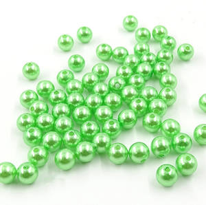 Hạt nhựa tròn giả ngọc trai màu hồng, có lỗ, kích thước 3 4 6 8 10 12 mm, 30 màu, dùng cho máy làm ngọc trai - Product Image 3