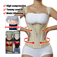 Ceinture de contrôle du ventre à compression réglable en acier, corsets bustiers pour femmes