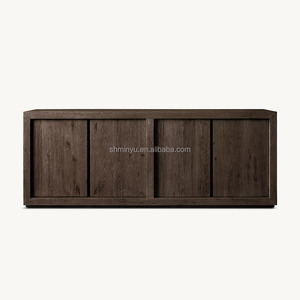 <span class=keywords><strong>Buffet</strong></span> de cuisine moderne de luxe en chêne <span class=keywords><strong>massif</strong></span> à 4 portes, style fermier, durable, avec rangement pour salle à manger et salon - Product Image 6