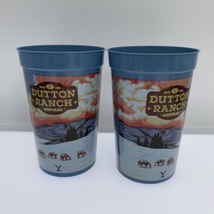 Bicchiere da Stadio in Plastica Usa e Getta Senza BPA Colorato Prodotto Promozionale 22OZ Bicchiere da Caffè Riutilizzabile con Coperchio - Product Image 2