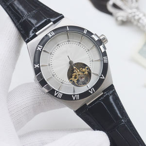 Reloj de Hombre de Primera Calidad, Modelo L, de Acero Inoxidable 316, con Correa de Cuero, Movimiento Mecánico Automático - Product Image 1