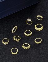 Perhiasan Tindik Hidung Lapis Emas 20G Hipoalergenik, Berhiaskan Bunga Daun Bulu Berkilau CZ, Anting Hoop Tulang Rawan, Cincin Hidung