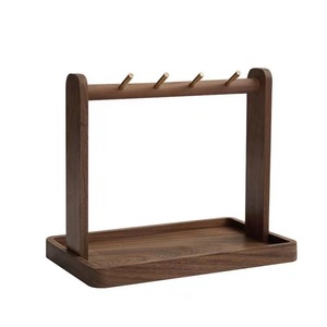 Estante de madera para guardar joyas con ganchos para organizar el escritorio y exhibir cosméticos - Product Image 5