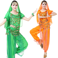 Pantalon sarouel long classique sexy pour femmes Halloween Bollywood Dance Performances Costume Performance Wear