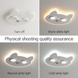 Phim hoạt hình mèo với điều khiển từ xa thông minh phòng trẻ em ánh sáng thời trang chàng trai và cô gái phòng bảo vệ mắt LED ánh sáng Trần - Product Image 2