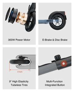 Scooter Plegable de 9 Pulgadas al por Mayor desde Almacén Europeo, Scooter Eléctrico Plegable de 36V 7.8Ah para Adultos J03, Stock en la UE, Potente Scooter Eléctrico de 9 Pulgadas de Largo Alcance - Product Image 6