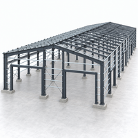 Grand entrepôt et atelier en acier pour le stockage de matériaux de construction avec portes larges et revêtement isolant durable