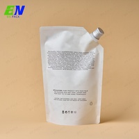 Recharge recyclable PCR écologique imprimée personnalisée pochette debout en papier kraft sacs en papier kraft liquide pochette à bec