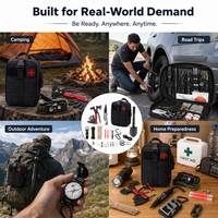 Kit de premiers secours de survie en plein air, sac d'urgence multifonctionnel