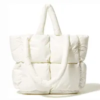Puffer Quilted Crossbody Bag, Cloud Ruched Shoulder Bag, Trendy