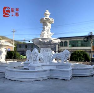 Personalizzato All'aperto di Grandi Dimensioni di Marmo Da Giardino Fontana <span class=keywords><strong>In</strong></span> <span class=keywords><strong>Pietra</strong></span> <span class=keywords><strong>Con</strong></span> Statua del Leone - Product Image 1