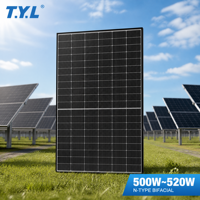 Panneau solaire monocristallin bifacial 500W 520W Double Verre IEC 61701 Résistant à la Brume Salée pour Applications Solaires Côtières et Marines