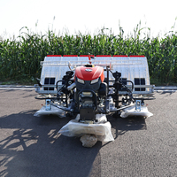 Transplanteuse de riz à six rangs haute productivité, machine de plantation de riz autotractée, boîte de vitesses complète, moteur, garantie d'un an