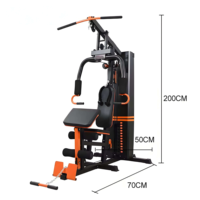 Appareil de musculation multifonctionnel pour salle de sport, équipement combiné de fitness et d'entraînement sportif complet avec pile de poids de 75 kg